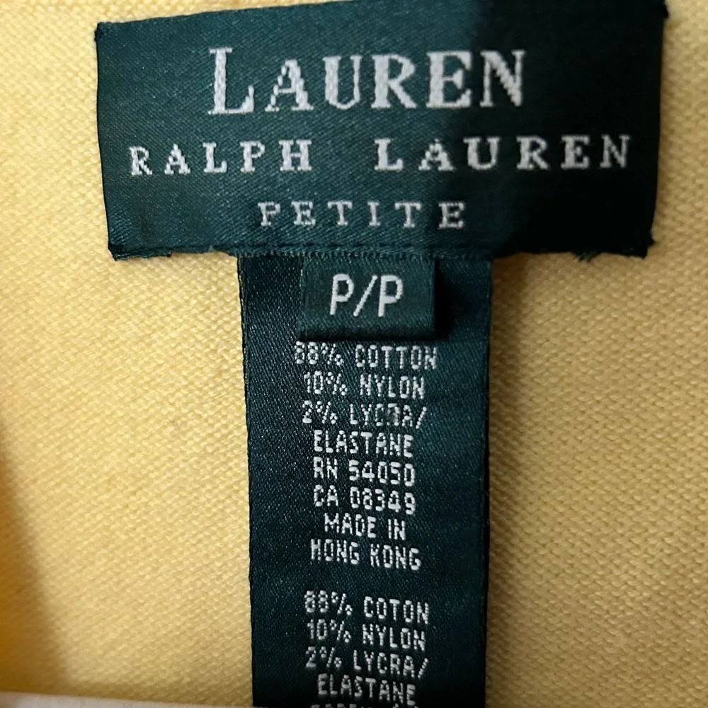 Ralph Lauren Petite Yellow Cardigan EUC sz MP